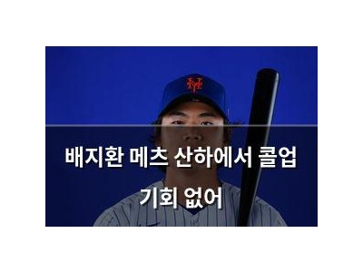 배지환 메츠 산하에서 콜업 기회 없어