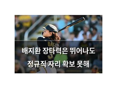 배지환 장타력은 뛰어나도 정규직 자리 확보 못해