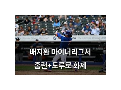 배지환 마이너리그서 홈런+도루로 화제