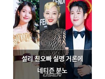 설리 친오빠 실명 거론에 네티즌 분노