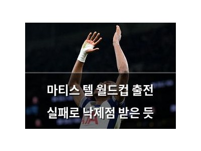 마티스 텔 월드컵 출전 실패로 낙제점 받은 듯