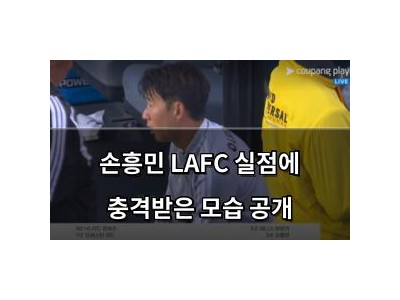 손흥민 LAFC 실점에 충격받은 모습 공개